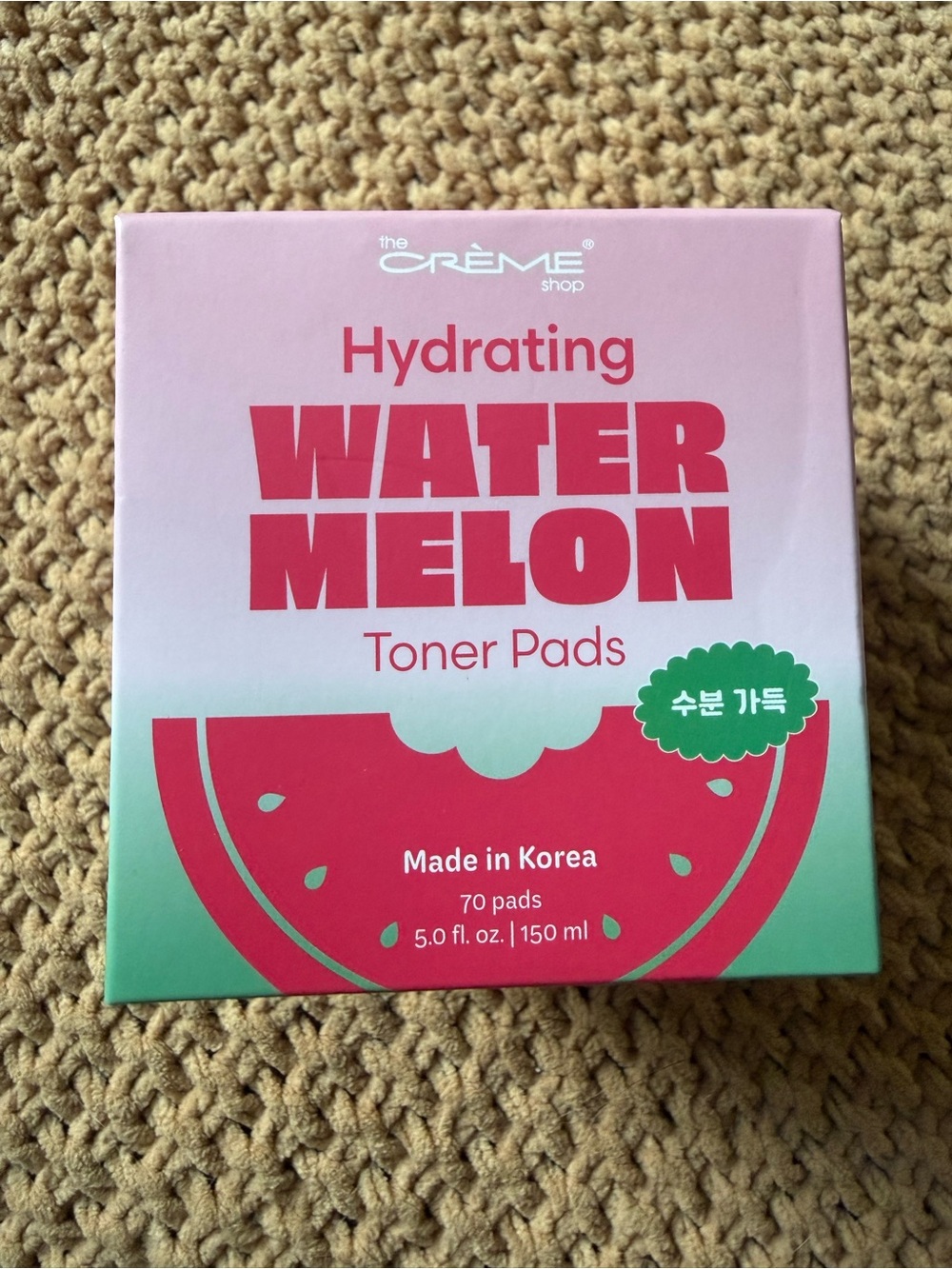 The Crème Shop Hydrating Watermelon Toner Pads — Pink & Green